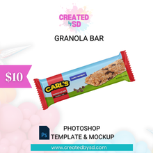 Load image into Gallery viewer, Granola Bar Template &amp; Mockup
