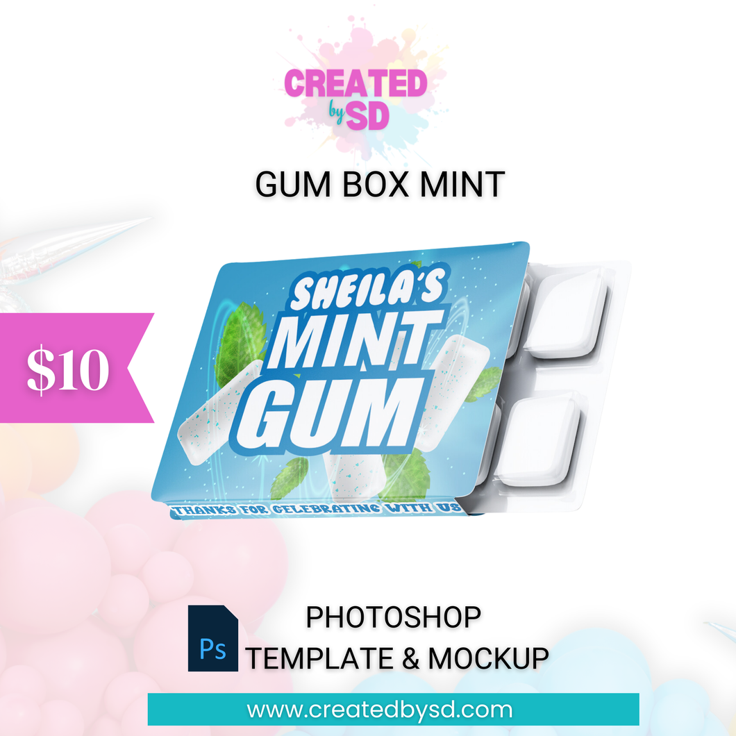 Mint Gum Template & Mockup