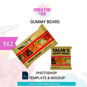 Gummy Bears Template & Mockup