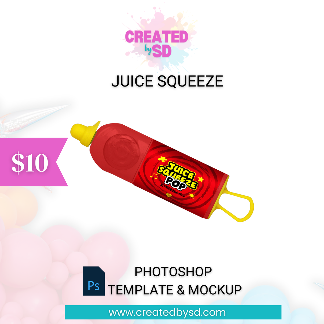 Juice Squeeze Template & Mockup