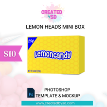 Load image into Gallery viewer, Lemon Heads Mini Box Template &amp; Mockup
