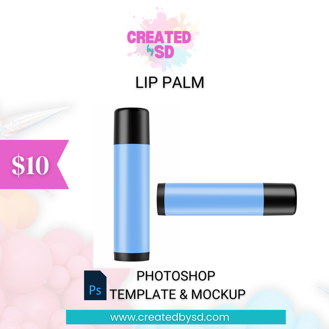 Lip Palm Template & Mockup