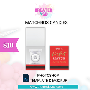 Matchbox Candies Template & Mockup