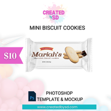 Load image into Gallery viewer, Mini Biscuit Cookies Template &amp; Mockup
