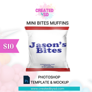 Mini Bites Muffins Template & Mockup