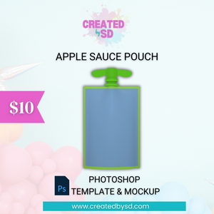 Apple Sauce Pouch Template & Mockup