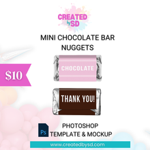 Load image into Gallery viewer, Mini Chocolate Bar Nuggets Template &amp; Mockup
