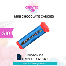 Load image into Gallery viewer, Mini Chocolate Candies Template &amp; Mockup
