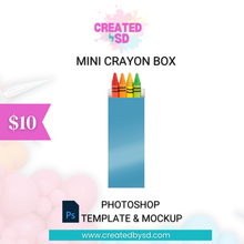 Load image into Gallery viewer, Mini Crayon Box Template &amp; Mockup
