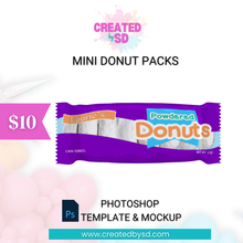 Load image into Gallery viewer, Mini Donut Packs Template &amp; Mockup
