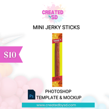 Load image into Gallery viewer, Mini Jerky Sticks Template &amp; Mockup
