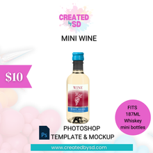 Load image into Gallery viewer, Mini Wine Template &amp; Mockup
