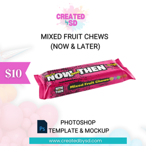 Mixed Fruit Chews Template & Mockup