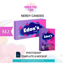 Load image into Gallery viewer, Nerdy Candies Template &amp; Mockup
