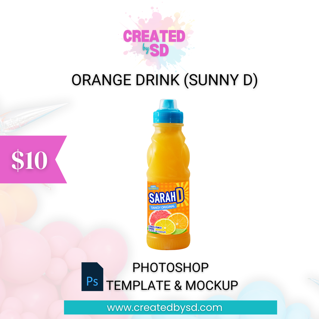 Orange Drink Template & Mockup