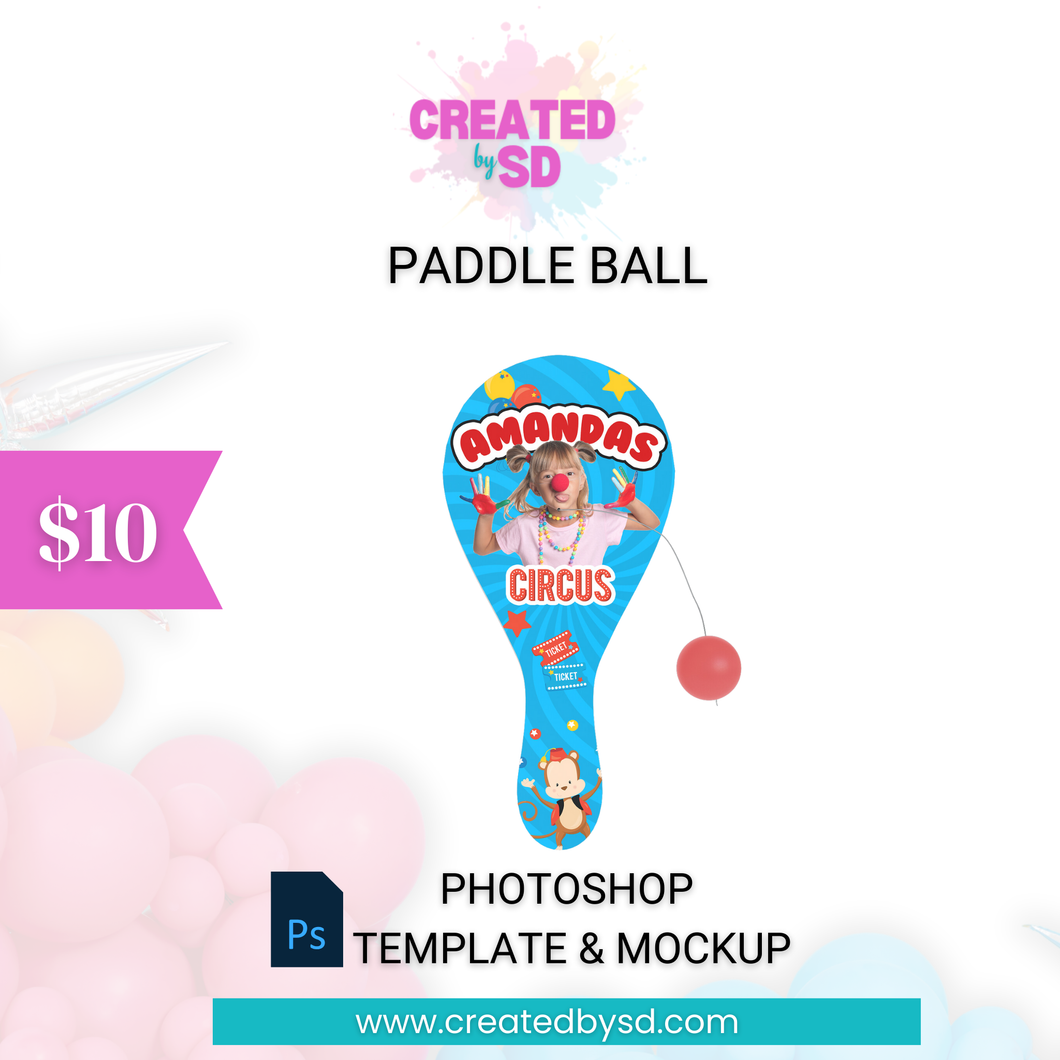 Paddle Ball Template & Mockup