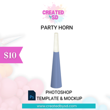 Load image into Gallery viewer, Party Horn Template &amp; Mockup
