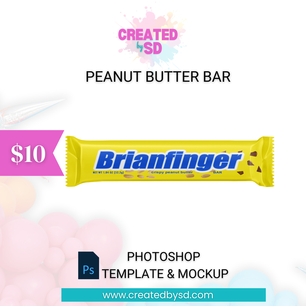 Peanut Butter Bar Template & Mockup