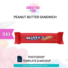 Load image into Gallery viewer, Peanut Butter Sandwich Template &amp; Mockup
