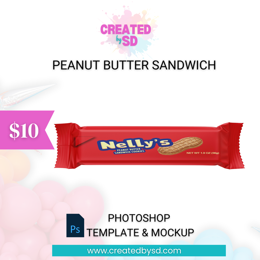 Peanut Butter Sandwich Template & Mockup