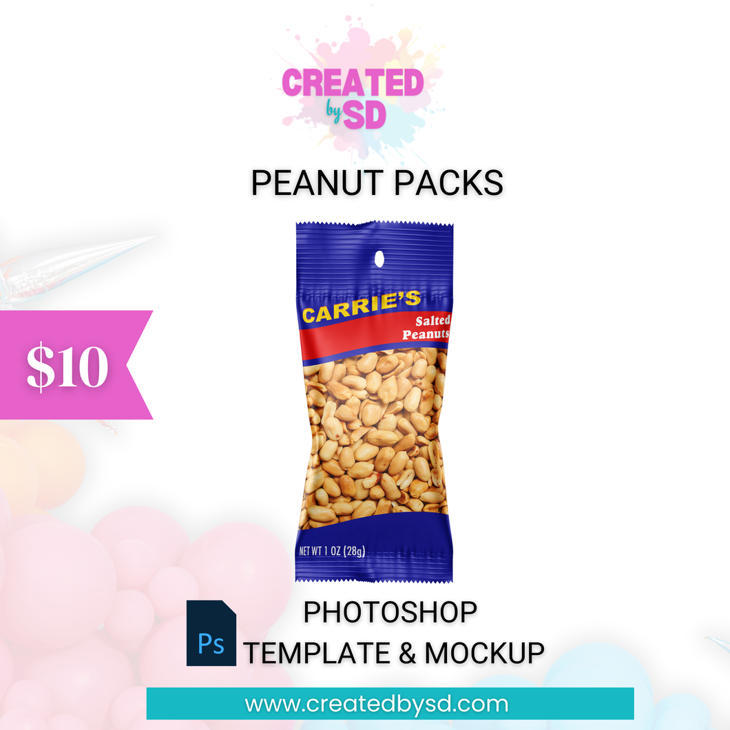 Peanut Packs Template & Mockup