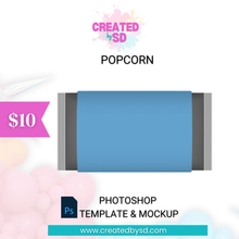 Load image into Gallery viewer, Popcorn Template &amp; Mockup
