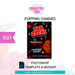 Popping Candies Template & Mockup