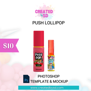 Push Lollipop Template & Mockup