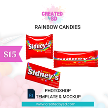 Load image into Gallery viewer, Rainbow Candies Template &amp; Mockup
