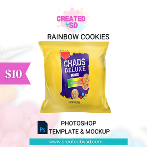 Rainbow Cookies Template & Mockup