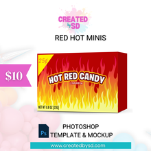 Load image into Gallery viewer, Hot Red Candy Template &amp; Mockup
