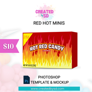 Hot Red Candy Template & Mockup