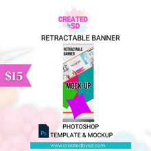 Load image into Gallery viewer, Retractable Banner Template &amp; Mockup
