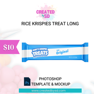 Rice Krispies Treat Long Template & Mockup