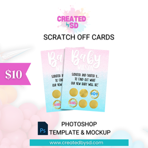 Scratch Off Cards Template & Mockup