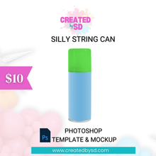 Load image into Gallery viewer, Silly String Template &amp; Mockup
