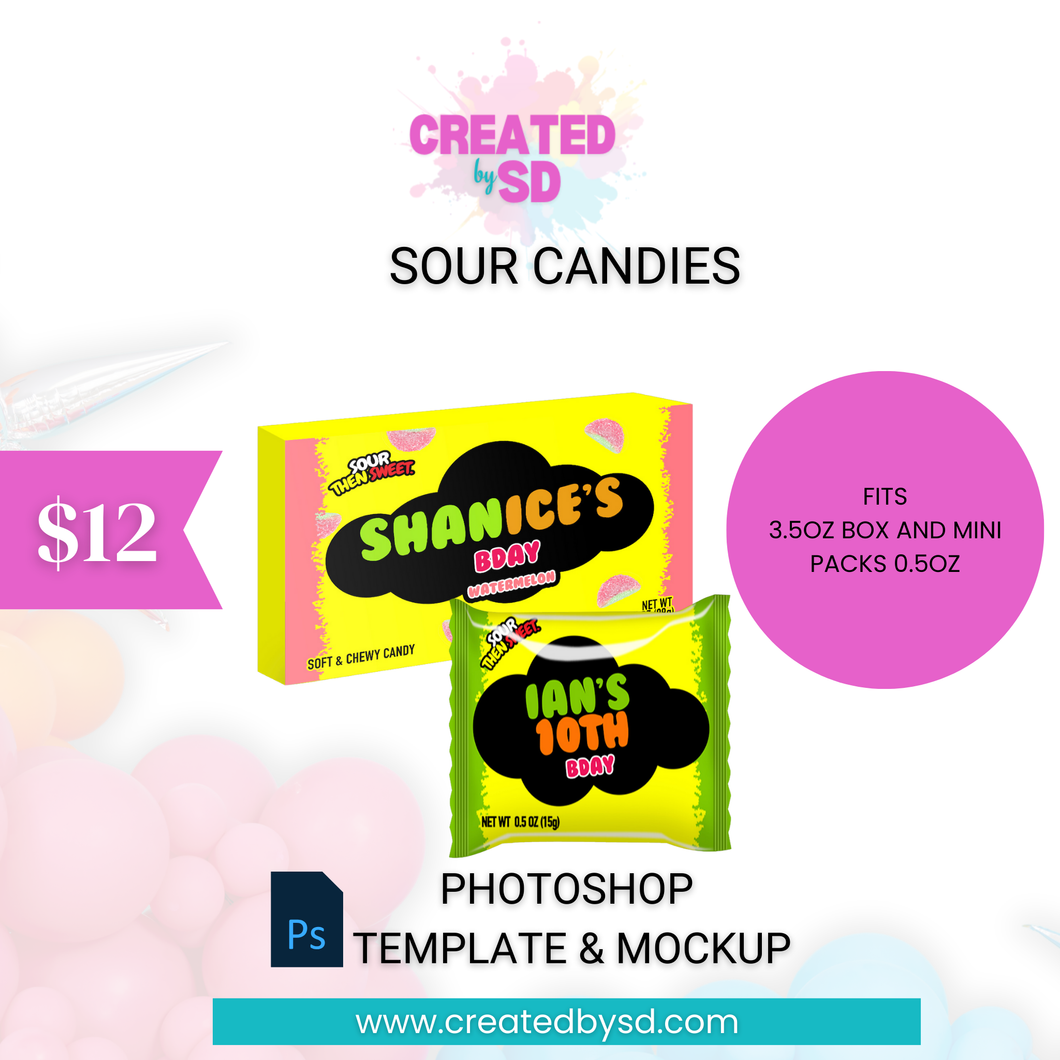 Sour Candies Template & Mockup