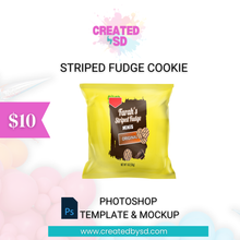 Load image into Gallery viewer, Striped Fudge Cookie Template &amp; Mockup
