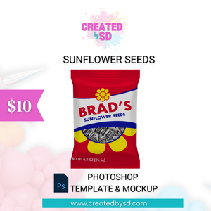 Sunflower Seeds Template & Mockup