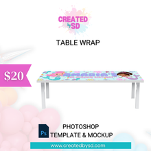 Load image into Gallery viewer, Table Wrap Template &amp; Mockup
