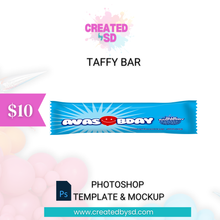 Load image into Gallery viewer, Taffy Bar Candy Template &amp; Mockup
