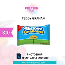 Load image into Gallery viewer, Teddy Graham Template &amp; Mockup
