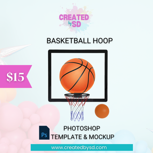 Basketball Hoop Template & Mockup