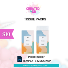 Load image into Gallery viewer, Tissue Packs Template &amp; Mockup
