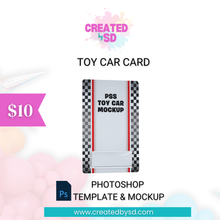 Load image into Gallery viewer, Toy Car Card Template &amp; Mockup
