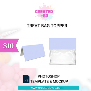 Treat Bag Topper Template & Mockup