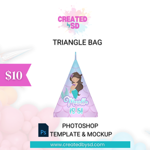 Triangle Bag Template & Mockup