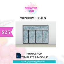 Load image into Gallery viewer, Window Decals Template &amp; Mockup
