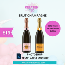 Load image into Gallery viewer, Brut Champagne Template &amp; Mockup
