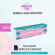 Load image into Gallery viewer, Bubblegum Wrapper Template &amp; Mockup
